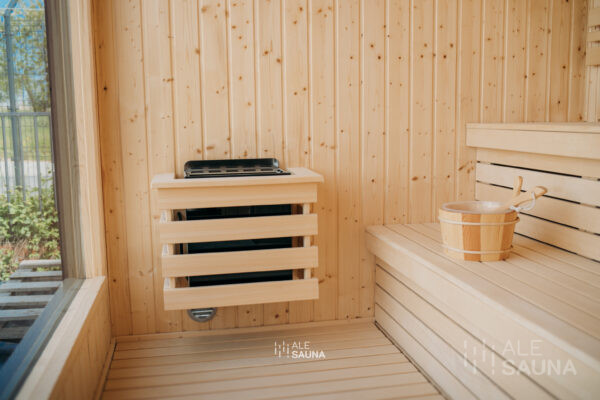 Nowoczesna Sauna Ogrodowa z Przedsionkiem | Model Antracyt | - obrazek 8