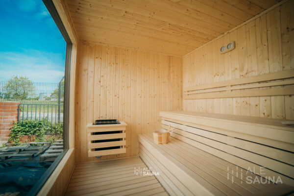 Nowoczesna Sauna Ogrodowa z Przedsionkiem | Model Antracyt | - obrazek 2