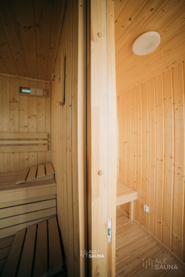 Nowoczesna Sauna Ogrodowa z Przedsionkiem | Model Antracyt | - obrazek 4