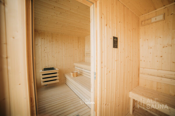 Nowoczesna Sauna Ogrodowa z Przedsionkiem | Model Antracyt | - obrazek 10